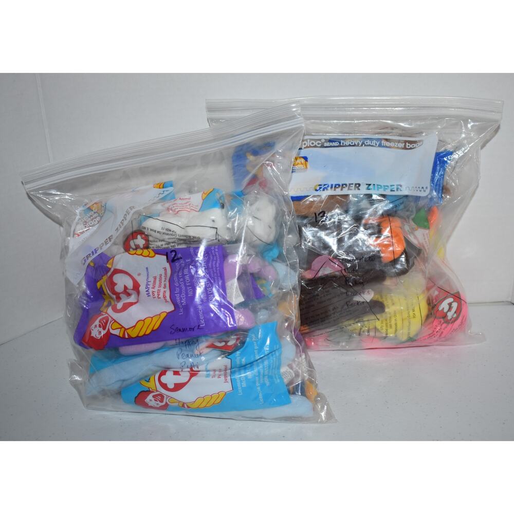 Lot of 25 Ronald McDonald Happy Meal Teenie Beanie Collectibles